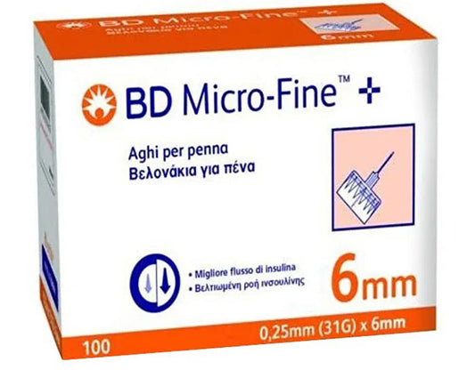 AGO PER PENNA DA INSULINA BD MICROFINE GAUGE 31 6MM 100 PEZZI CORMAN SpA