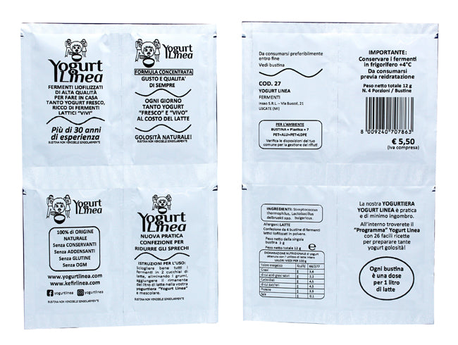 YOGURT LINEA FERMENTI LIOFILIZZATI 4 BUSTINE DA 6,5 G INSAO Srl