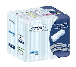 TRAVERSA SALVAMATERASSO PER INCONTINENZA SERENITY CLASSIC RIMBOCCABILE MISURA 80X180CM 30 PEZZI SERENITY SpA