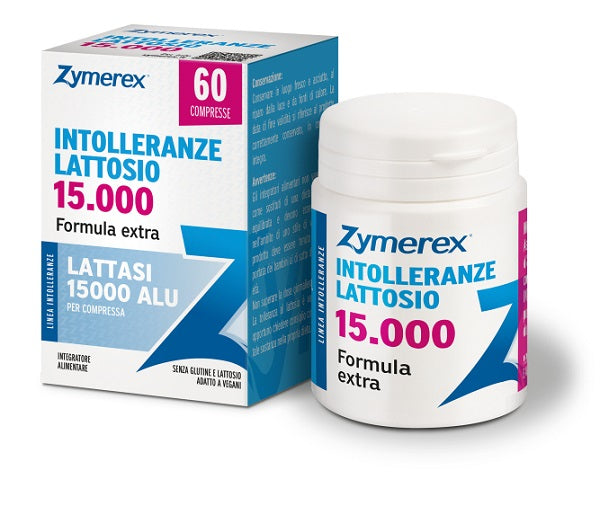 ZYMEREX INTOLLERANZE LATTOSIO 15000 60 COMPRESSE SENZA GLUTINE SENZA LATTOSIO