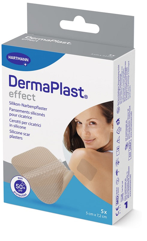 CEROTTO CICATRICI IN SILICONE DERMAPLAST EFFECT 7X5 CM 5 PEZZI