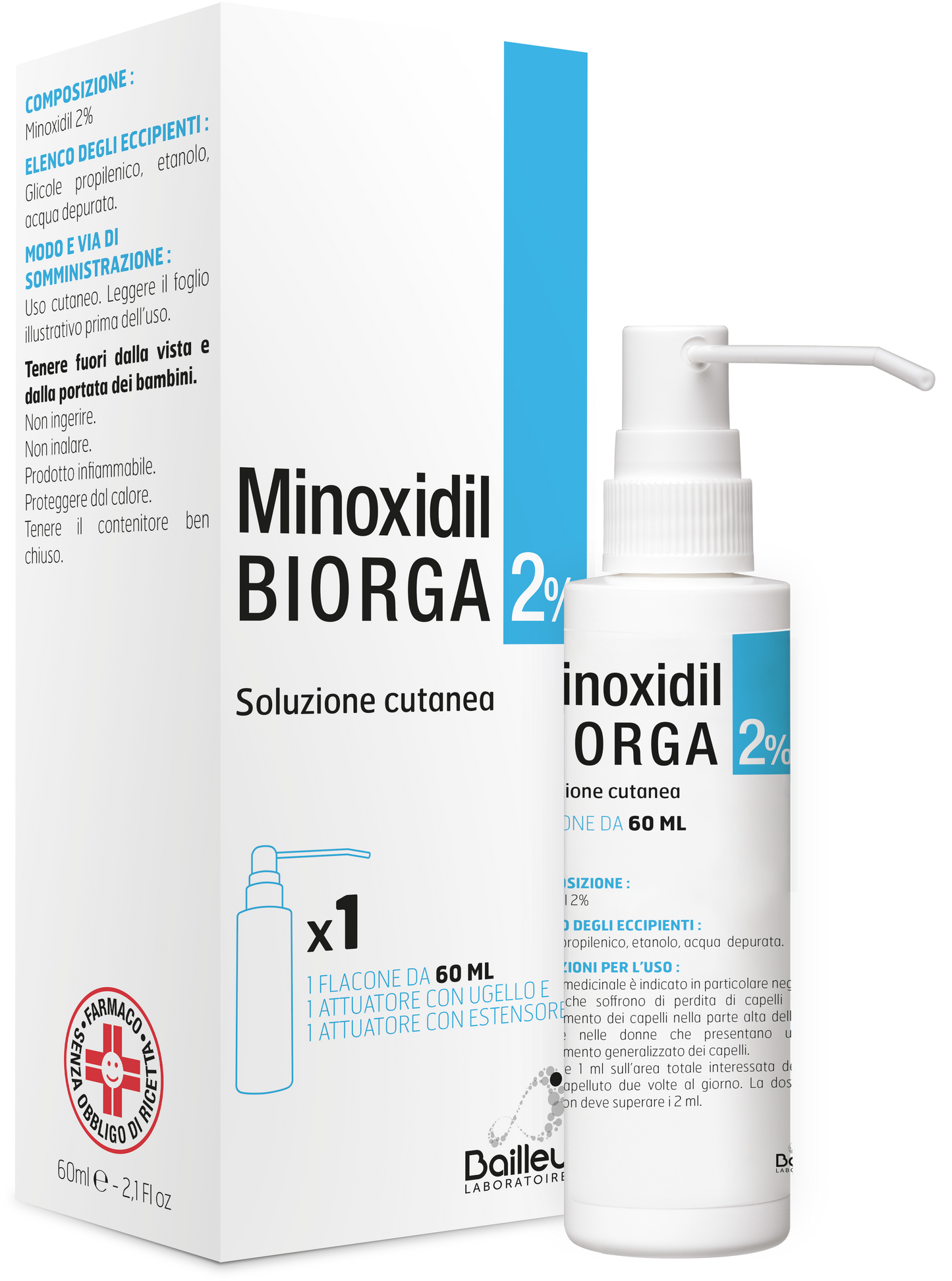 MINOXIDIL BIORGA*SOL CUT60ML2%