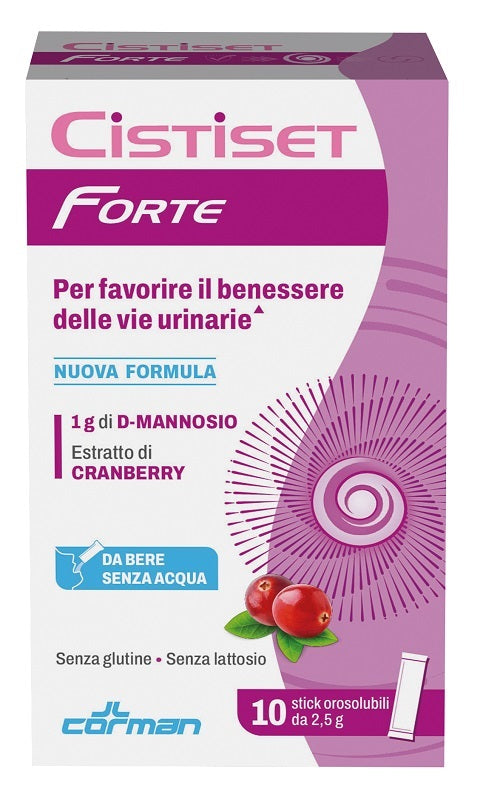 CISTISET FORTE 10 STICK OROSOLUBILI DA 2,5 G SENZA GLUTINE SENZA LATTOSIO