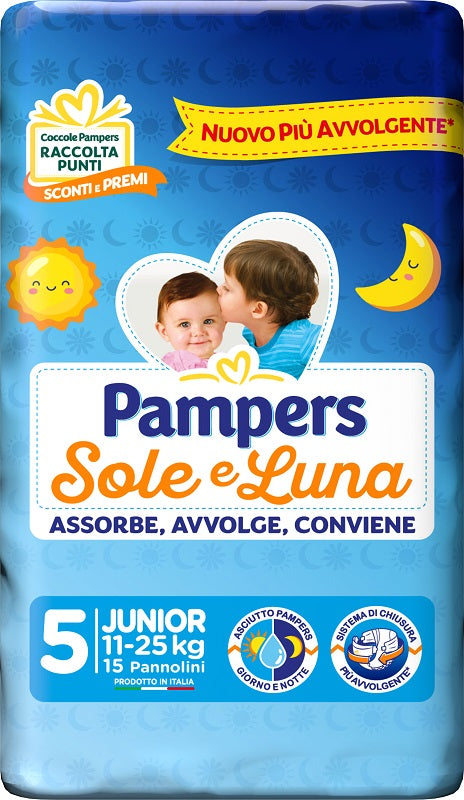 PAMPERS SOLE&LUNA JUNIOR 15 PEZZI FATER SpA