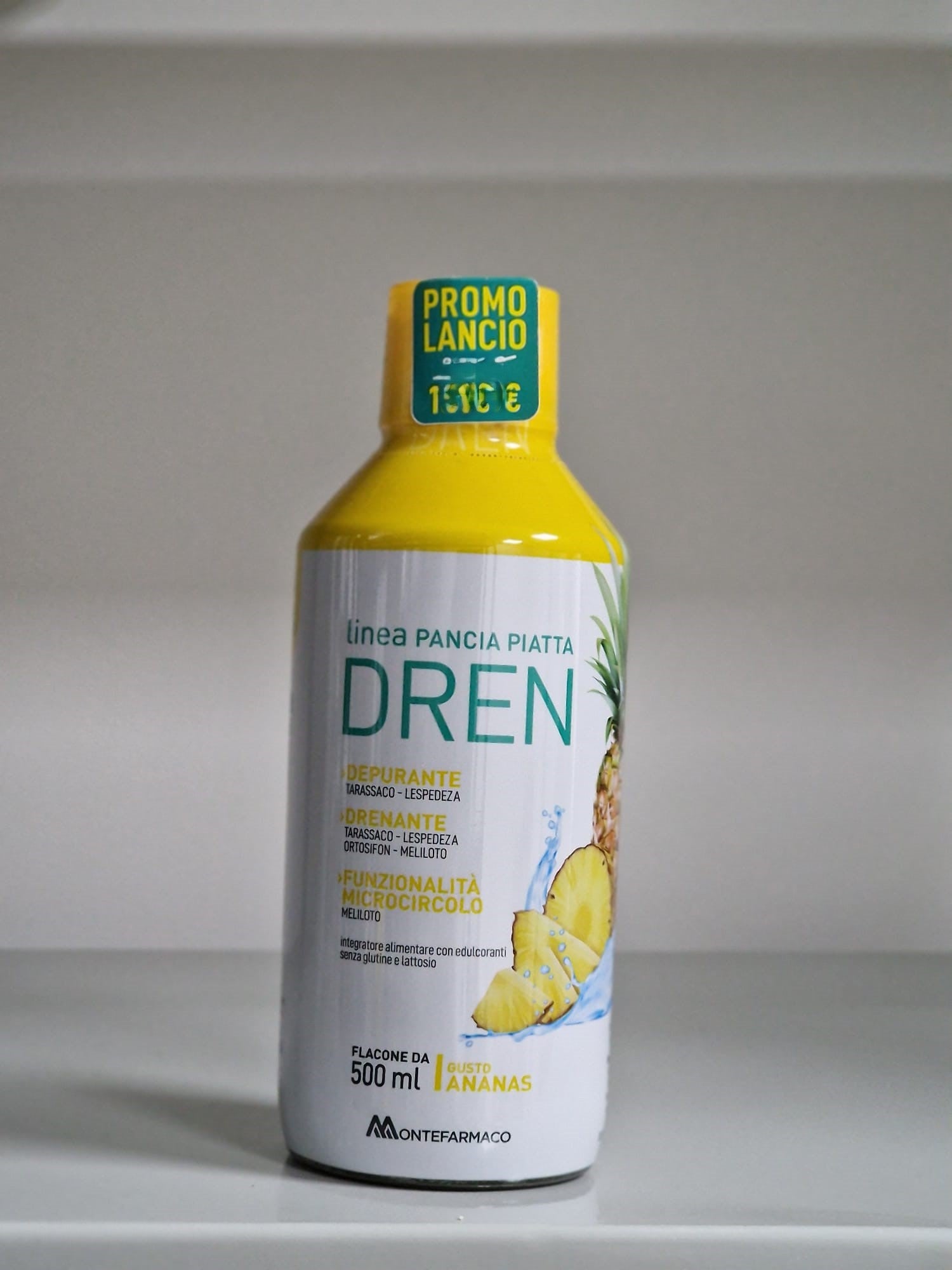 PANCIA PIATTA DREN 500 ML ANANAS MONTEFARMACO OTC SpA