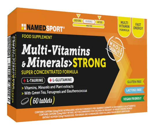 MULTI-VITAMINS&MINERALS STRONG 60 COMPRESSE NAMEDSPORT Srl