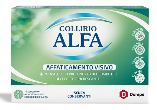 COLLIRIO ALFA AFFATICAMENTO VISIVO 10 PEZZI MONODOSE DOMPE' FARMACEUTICI SpA