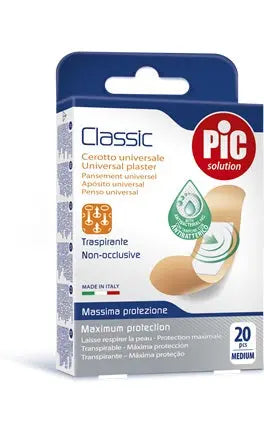 CEROTTO PIC CLASSIC 19X72 MM ANTIBATTERICO 20 PEZZI PIKDARE SpA