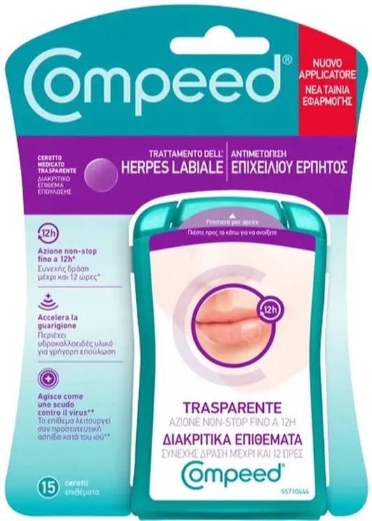 COMPEED TRATTAMENTO DELL'HERPES LABIALE 15 PEZZI PERRIGO ITALIA Srl