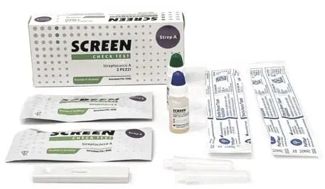 TEST RAPIDO STREPTOCOCCO TAMPONE FARINGEO SCREEN 2 PEZZI SELF TEST STREP A SCREEN PHARMA Srls