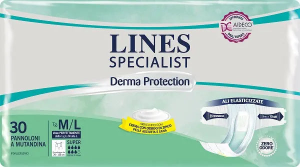 PANNOLONE A MUTANDINA LINES SPECIALIST DERMA SUPER M/L 30 PEZZI FATER SpA