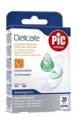 CEROTTO PIC DELICATE 19X72 MM ANTIBATTERICO 20 PEZZI PIKDARE SpA