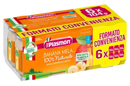 PLASMON OMOGENEIZZATO BANANA/MELA 6 X 104 G PLASMON (HEINZ ITALIA SpA)