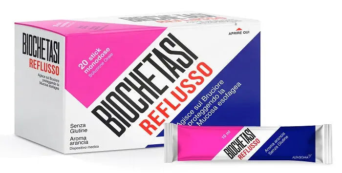 BIOCHETASI REFLUSSO 20 STICK AROMA ARANCIA ALFASIGMA SpA