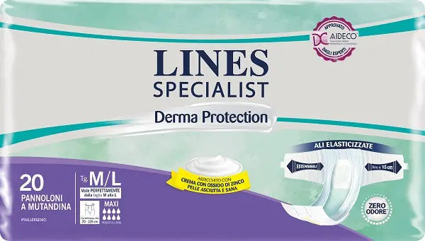 PANNOLONE A MUTANDINA LINES SPECIALIST DERMA MAXI M/L 20 PEZZI FATER SpA