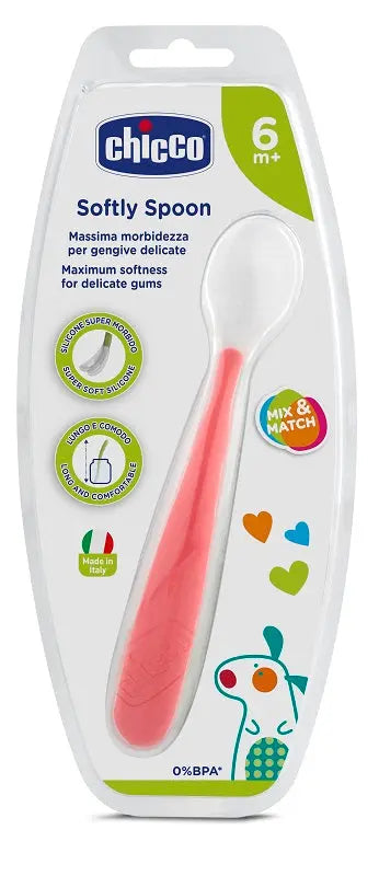 CHICCO CUCCHIAIO MORBIDO SILICONE 6M+ ROSSO UP CHICCO (ARTSANA SpA)