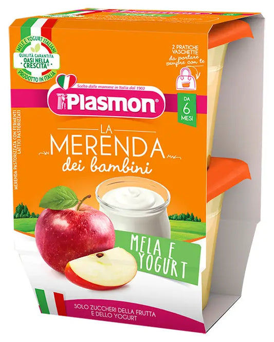 PLASMON LA MERENDA DEI BAMBINI SAPORI DI NATURA MELA YOGURT ASETTICO 2 X 120 G PLASMON (HEINZ ITALIA SpA)