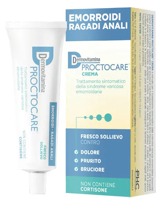 DERMOVITAMINA PROCTOCARE CREMA EMORROIDI RAGADI ANALI 30 ML CON CANNULA PASQUALI Srl