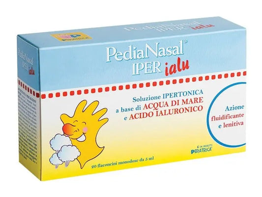 PEDIANASAL IPER SOLUZIONE IPERTONICA CON ACIDO IALURONICO 20 FLACONCINI MONODOSE DA 5 ML PEDIATRICA Srl