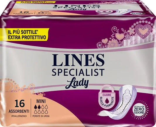 PANNOLONE SAGOMATO LINES SPECIALIST MINI 16 PEZZI FATER SpA