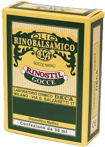 RINOSTIL GOCCE NASALI FLACONE 30ML OLIO RINOBALSAMICO PER LAPROTEZIONE DELLA MUCOSA NASALE E LA PULIZIA DELLE FOSSE NASALI DECA LABORATORIO CHIMICO Srl