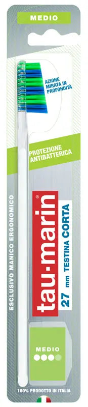 TAUMARIN PROFESSIONAL SPAZZOLINO 27 MEDIO TESTINA CORTA PROTEZIONE ANTIBATTERICA ALFASIGMA SpA