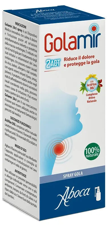 GOLAMIR 2ACT SPRAY 30 ML NO ALCOOL ADULTI E BAMBINI DA UN ANNO DI ETA' ABOCA SpA SOCIETA' AGRICOLA