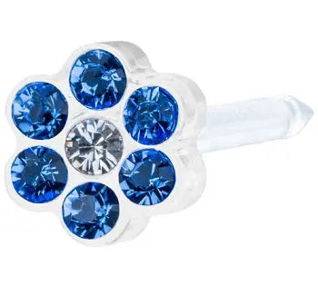 BLOMDAHL FORALOBO MP DAISY 5MM SAPPHIRE/CRYSTAL BLOMDAHL