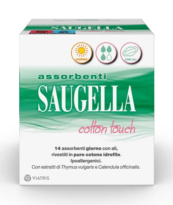 SAUGELLA COTTON TOUCH ASSORBENTI GIORNO 14 PEZZI TAGLIO PREZZO MEDA PHARMA SpA