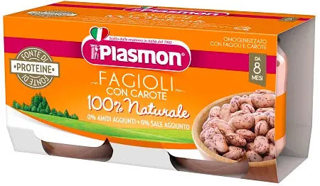 PLASMON OMOGENEIZZATO FAGIOLI BORLOTTI E CAROTE 2X80 G PLASMON (HEINZ ITALIA SpA)