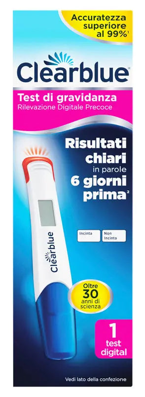 CLEARBLUE TEST GRAVIDANZA RILEVAZIONE PRECOCE DIGITALE 1 PEZZO PROCTER & GAMBLE SRL