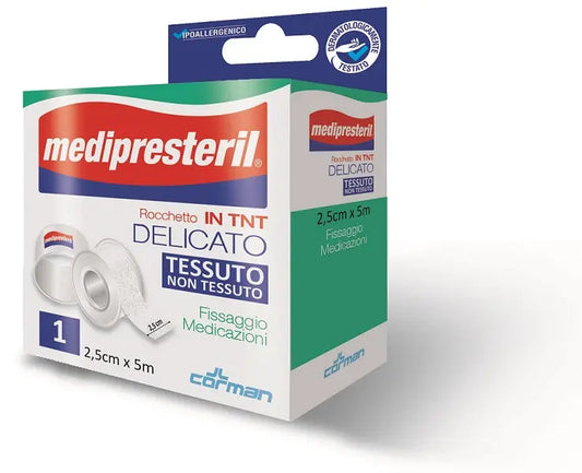 CEROTTO IN ROCCHETTO TESSUTO NON TESSUTO MEDIPRESTERIL 5X250CM CORMAN SpA