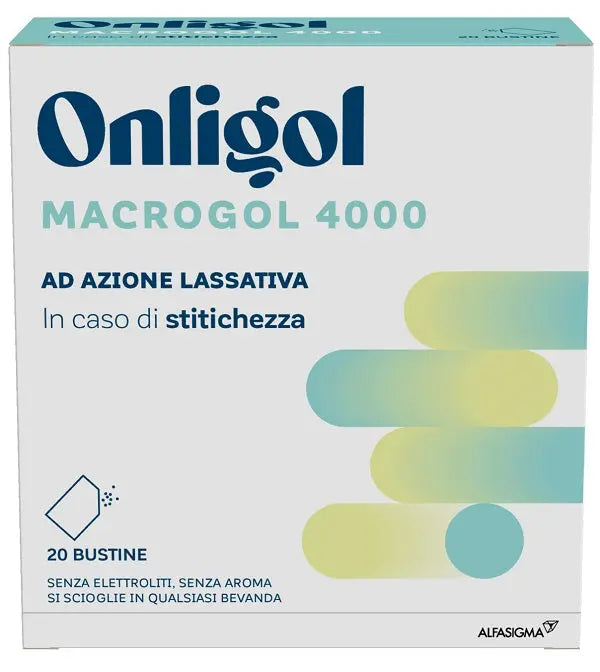 ONLIGOL MACROGOL 4000 20 BUSTINE 10 G SENZA ZUCCHERO ALFASIGMA SpA
