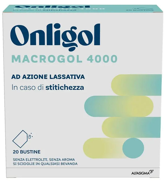 ONLIGOL MACROGOL 4000 20 BUSTINE 10 G SENZA ZUCCHERO ALFASIGMA SpA