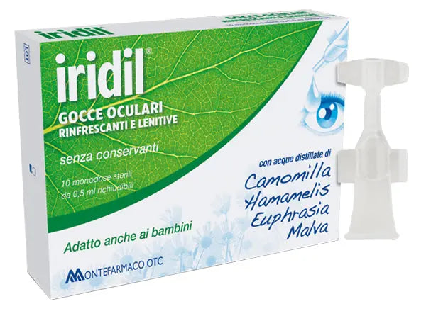 GOCCE OCULARI IRIDIL 10 AMPOLLE MONODOSE RICHIUDIBILI 0,5 ML MONTEFARMACO OTC SpA