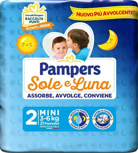 PAMPERS SOLE LUNA MIDINI 21 PEZZI FATER SpA