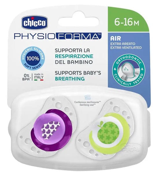 CHICCO SUCCHIETTO AIR GIRL IN SILICONE 6-16 MESI 2 PEZZI CHICCO (ARTSANA SpA)
