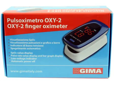 PULSOXIMETRO DA DITO OXY-2 SCHERMO LED 60X30,5X32,5MM 1 PEZZO GIMA SpA