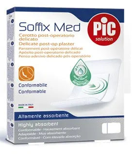 CEROTTO PIC SOFFIX MED IN TNT CON TAMPONE CENTRALE ASSORBENTE STERILE MONOUSO STERILE 25X10 CM ANTIBATTERICO 3 PEZZI PIKDARE SpA