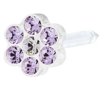 BLOMDAHL FORALOBI MP DAISY 5MM VIOLET/CRYSTAL BLOMDAHL