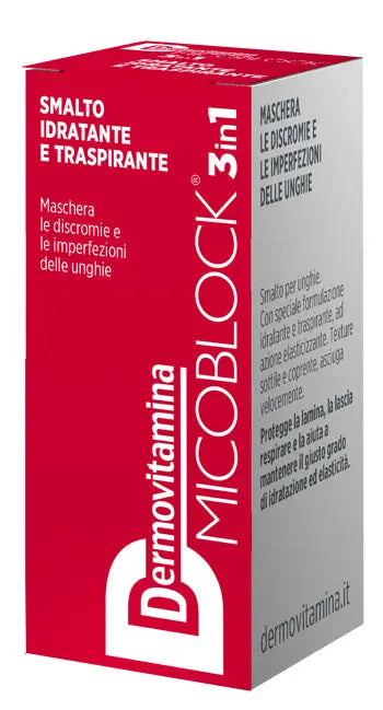 DERMOVITAMINA MICOBLOCK 3 IN 1 SMALTO IDRATANTE E TRASPIRANTE ROSSO 5 ML PASQUALI Srl