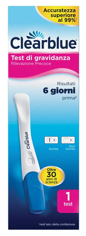 TEST DI GRAVIDANZA CLEARBLUE RILEVAZIONE PRECOCE 1 PEZZO PROCTER & GAMBLE SRL