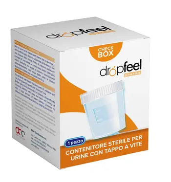 CONTENITORE URINA DROPFEEL PHARMA STERILE CON TAPPO A VITE MONOUSO 120 ML DIFAR DISTRIBUZIONE Srl