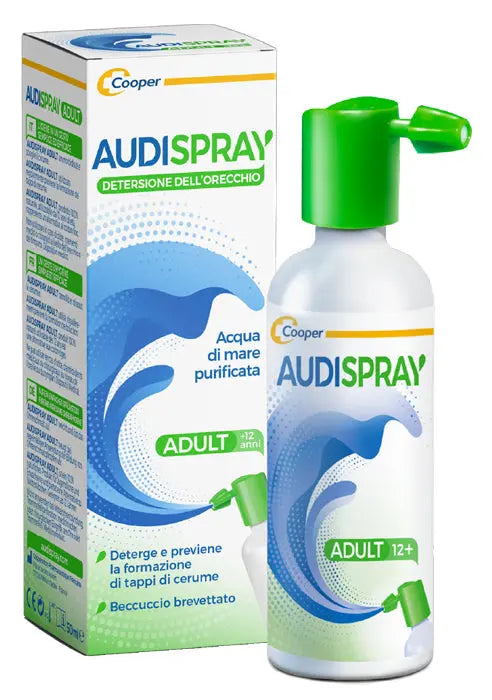 AUDISPRAY ADULT SOLUZIONE DI ACQUA DI MARE IPERTONICA SPRAY SENZA GAS DETERSIONE ORECCHIO 50 ML PASQUALI Srl