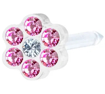 BLOMDAHL FORALOBO MP DAISY 5MM ROSE/CRYSTAL BLOMDAHL