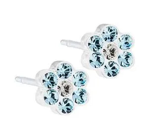 BLOMDAHL FORALOBO MP DAISY 5MM AQUAMARINE/CRYSTAL BLOMDAHL