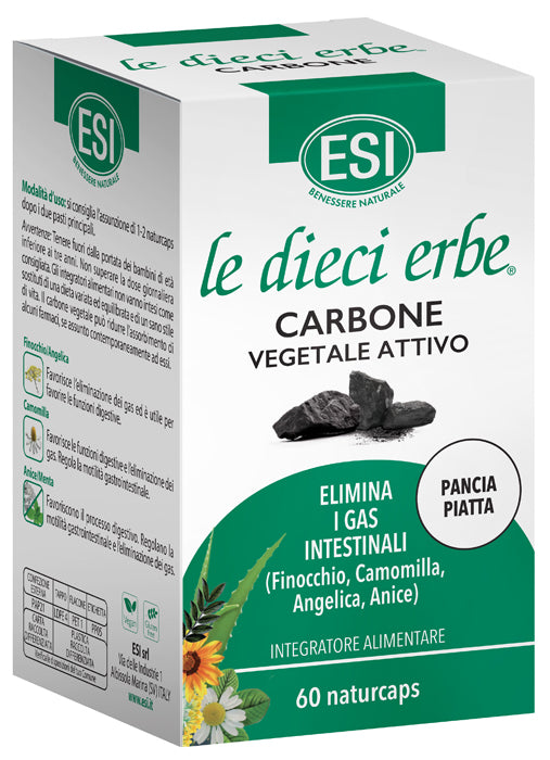 ESI LE DIECI ERBE CARBONE VEGETALE ATTIVO 60 NATURCAPS ESI Srl