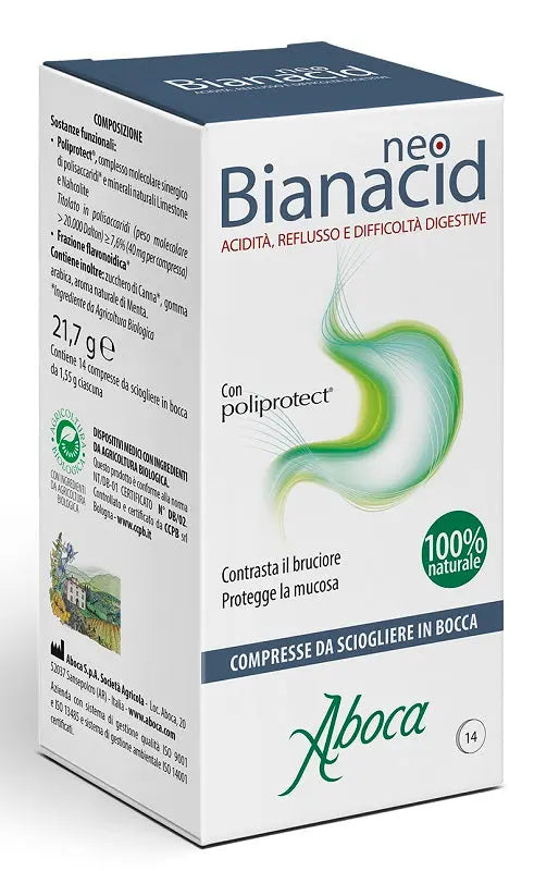NEOBIANACID 14 COMPRESSE MASTICABILI ABOCA SpA SOCIETA' AGRICOLA